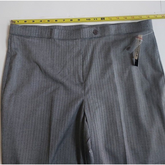 NWT Ladies Larry Levine Gray Herringbone Washable Stretch Dress Pants Size 16 - Picture 5 of 8